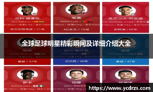 全球足球明星精彩瞬间及详细介绍大全